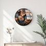 Wallity Reloj de Pared Decorativo Huhu327 Cristal 40 x 40 cm Elegante Sofisticación Duradero